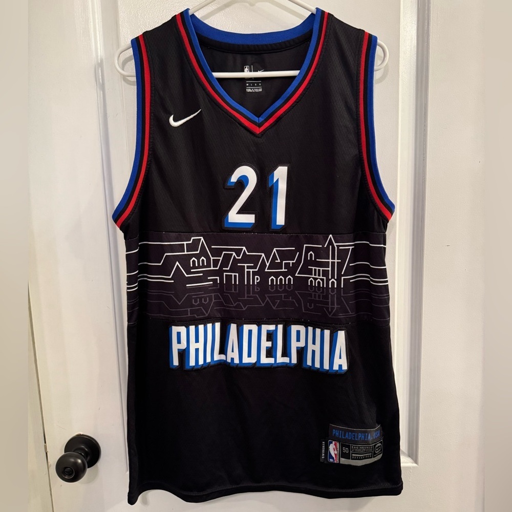 Nike Joel Embiid Philadelphia 76ers 20/21 Swingman NBA Jersey Black City Edition